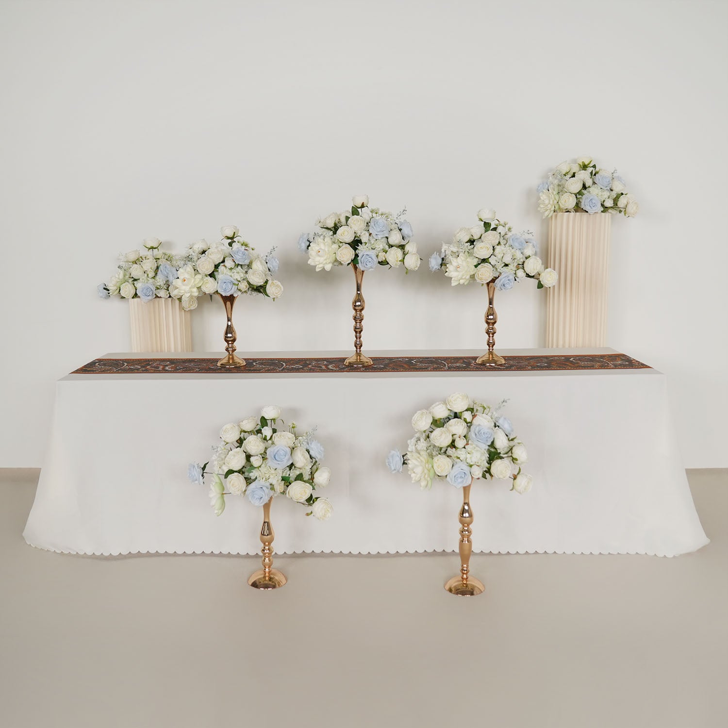 Uflower White Rose Wedding Table Centerpiece Flower Arrangement